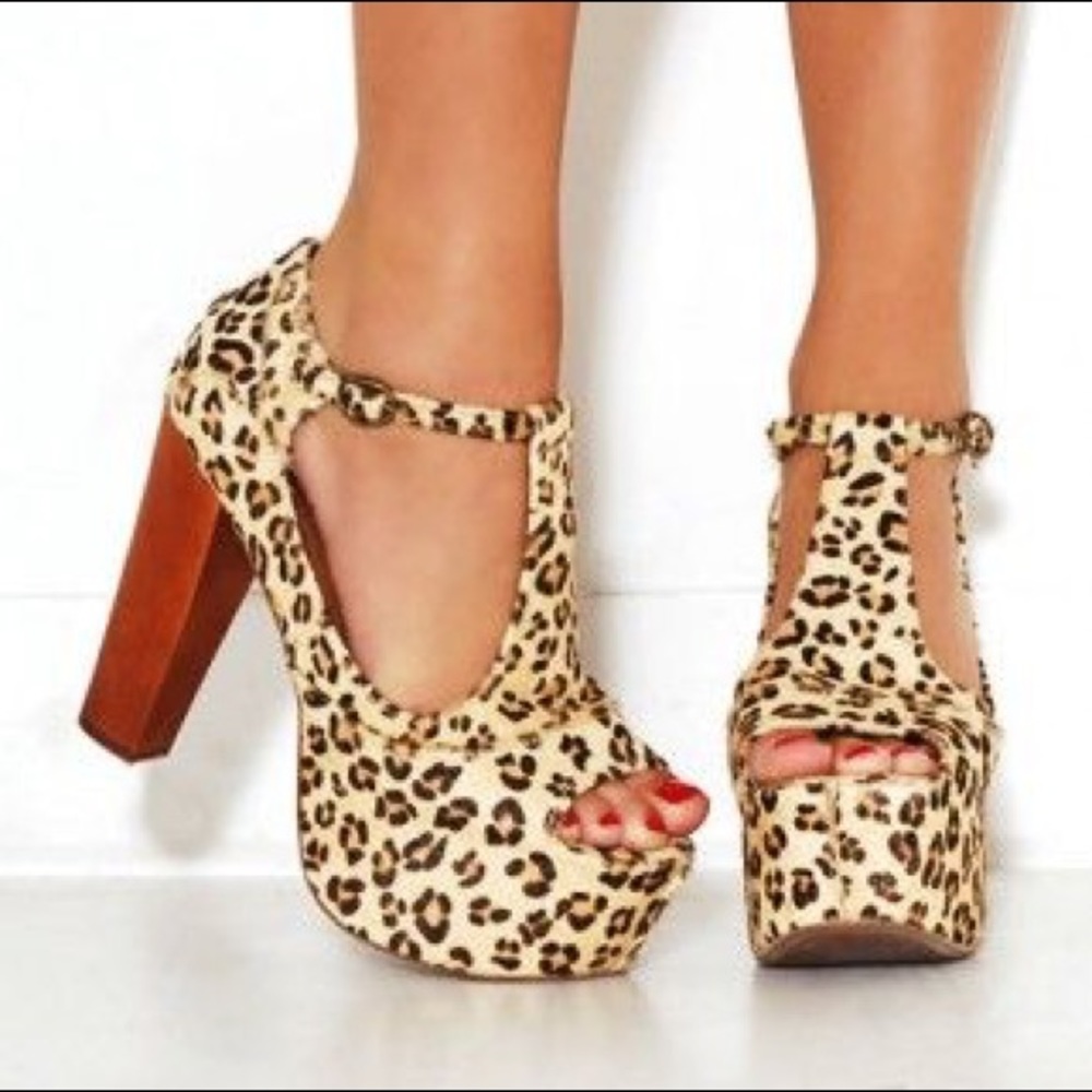 JEFFREY CAMPBELL FOXYWood Cheetah-Print Pony Hair - Picture 2 of 6